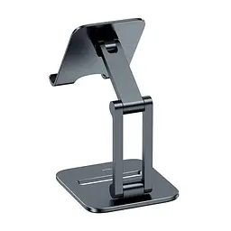 Настільна підставка для телефону та планшету Baseus Desktop Biaxial Foldable Metal Stand LUSZ000013 Grey - мініатюра 2
