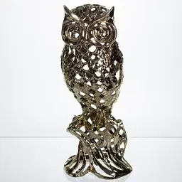 Декоративна фігурка Yiwu Eagle-owl 12х11х28 см металева статуетка колекційна для дому декор на камін HP-7-15