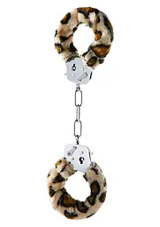 Наручники Toy Joy Furry Fun Cuffs 28 см леопардовий - мініатюра 2