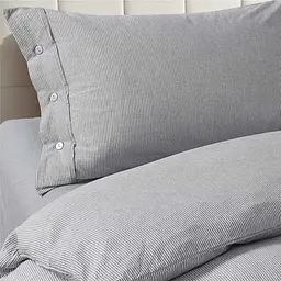 Комплект постільної білизни Полуторний Lovely Svi (120 г/м2) варена бавовна - Сіра смужка  - мініатюра 4