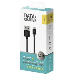 Дата кабель USB 2.0 AM to USB-C 1.2m black Piko (1283126489174) - мініатюра 2
