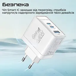 Зарядний пристрій Promate PowerPort 45W Білий - мініатюра 5