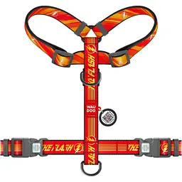 Шлея для собак анатомічна H-подібна Waudog Nylon з QR-паспортом Флеш Лого р.XL (346-1083) - мініатюра 2
