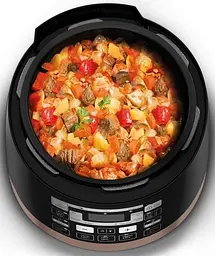 Мультиварка-скороварка Quickchef, 1000Вт, чаша-5л, сенсорне керув., пластик, чорний Moulinex kuh0014986 - мініатюра 4