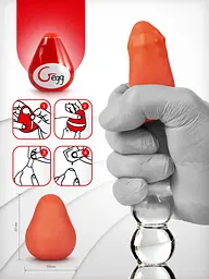 Мастурбатор-яйце Gegg Red, 6.5х5 см - мініатюра 2