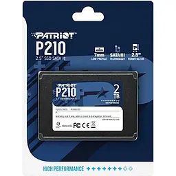 Накопичувач SSD Patriot P210 2TB 2.5" 7mm SATAIII 3D QLC (P210S2TB25) - мініатюра 2