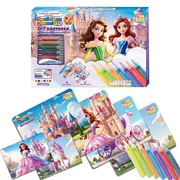 Малюй піском 4FUN Game Club 6 карток 6 кольорів піску щітка 66583