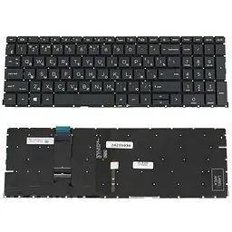 Клавіатура для ноутбука HP (ProBook: 450 G8, 455 G8) rus, темно-сіра, без фрейма, підсвічування клавіш