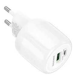 МЗП Borofone BA94A Lustrous PD30W+QC3.0 (1USB-A/1C) White - мініатюра 3