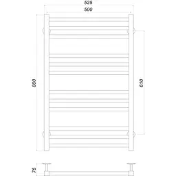 Рушникосушарка UNIO MS W 800-500-12 Модена (22544) - мініатюра 4