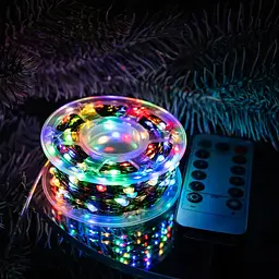 Гірлянда на котушці Роса 50 м,500 LED з пультом Мультик - мініатюра 2