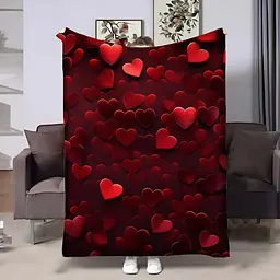 Плед 3D на день закоханих Red Hearts 4467_B 17996 135х160 см