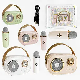 Караоке bluetooth мікрофон підсвічування акумулятор type-c TF-картка (в асортименті) C66373