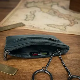 Ключниця Tony Perotti з натуральної шкіри Cortina 5002 (90130) Темно-синя - мініатюра 7