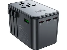 Мережевий зарядний пристрій Acefast Z1 5xUSB 75 W GaN 3xUSB-C 2xUSB-A PD Black (6974316282495)