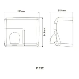 Сушарка для рук HOTEC 11.222 Stainless Steel - мініатюра 5