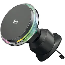 Автомобільний тримач з Бездротовим ЗП Proove Light Crystal Qi2.2 25W