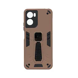 Чехол для Motorola G06 4G/G06 Power 4G, Proover, коричневый, с подставкой и магнитом, противоударный, ударопрочный, бронированный, панель-накладка, защита всего корпуса, термополиуретан (TPU) + поликарбонат (PC), ArmorStandart (ARM89064)