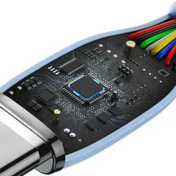 Кабель Baseus Jelly Liquid Silica Gel Fast Charging Data Type-C to Type-C100W 1.2m CAGD030003 Blue - мініатюра 4