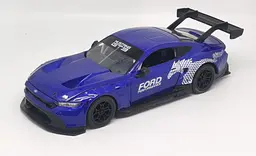 Колекційна металева модель автомобіля Ford Mustang GT3 Sport 1:24 синій металік (661293B)