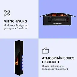 Камін електричний Klarstein Lausanne Lamington (10038005) - мініатюра 3