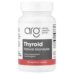 Підтримка щитовидної залози Thyroid Glandular 40 mg 100 рослинних капсул Allergy Research Group vit0005130