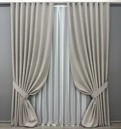 Комплект штор VR-Textil Ashen Night блекаут 2 шт 150x290 см тауп (1847ш) - мініатюра 2