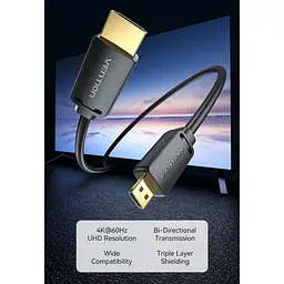 Кабель мультимедійний HDMI M to HDMI mini M 3.0m V2.0 4K60Hz Vention (AGHBI) - мініатюра 8