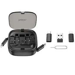 Дата кабель Hoco U140 with cable set 5in1 60W (0.95m) Black - мініатюра 5