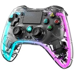 Джойстик геймпад JYC для PS4 и ПК, телефону прозорий бездротовий з RGB