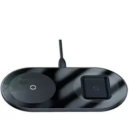 Зарядний пристрій BASEUS Simple 2-in-1 Wireless Charger 18W Max (WXJK-01) чорний