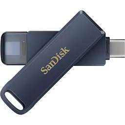 USB флеш накопичувач SanDisk 128GB Phone Drive for iPhone Metallic Sky Lightning/Type-C U (SDIXD0N-128G-GN6NE) - мініатюра 5