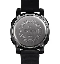 Чоловічий спортивний годинник Skmei 1469 Fitness (Чорний з чорним) - мініатюра 6