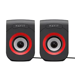 Стерео колонки HAVIT SK599 USB 6W Black/Red HAVIT (24164-000) - мініатюра 2