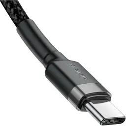 Дата кабель USB-C to USB-C 1.0m 3A 60W Cafule Black Baseus (CATKLF-GG1) - мініатюра 3