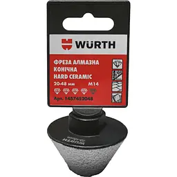 Фреза алмазна Wurth Hard ceramic конічна 20-48 мм, M14 (1457452048) - мініатюра 4