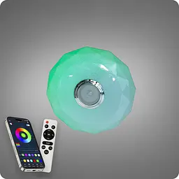 Люстра світлодіодна 517 Dlight RGB з пультом і колонкою 45Вт Білий (02148) - мініатюра 6