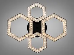 Стельовий LED-світильник Diasha 6653/2+2BK — 54 Вт, 58×48 см, пульт і зміна температур - мініатюра 3