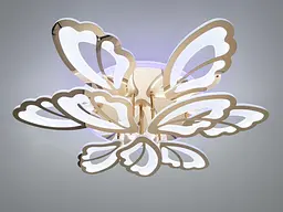 Витончена стельова LED-люстра з пультом Diasha 8166/6+3G золото, 9 модулів, 140 Вт, 75 см, до 20 м2 - мініатюра 2