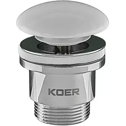 Донний клапан Koer PW-01-11 Click-Clack універсальний KR3405, Білий