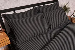 Набір наволочок Moon&Star Бязь Gold Люкс Gray Stripe 60х60 см 2 шт - мініатюра 3