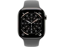 Смарт-годинник Apple Watch Series 11 GPS + Cellular 42mm Natural Tit. Case w. Stone Gray Sport Band - S/M (MF8M4) - мініатюра 3