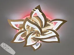 Стельовий світильник LED Diasha 8146/6+3G, 115W, 3200K-6500K, золото, сучасний стиль, декоративний