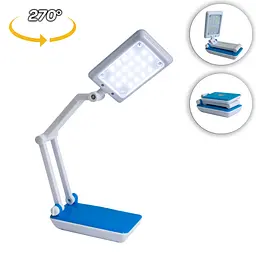 Настільна лампа AostWell BL-1018L, акумуляторна, біло-синя, 20 LED, 2 Вт - мініатюра 2