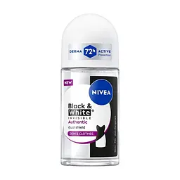 Антиперспірант Nivea Black & White Invisible Authentic Antiperspirant Roll-On 50 мл (5900017107844)