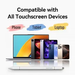 Стилус Vention 3-in-1 Magnetic Stylus Pen White Aluminum Alloy Type (KQLW0) - мініатюра 4