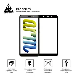 Захисне скло на TECNO POP 3 (BB2) з олеофобним покриттям, Pro, повне проклеювання, антистатичний і пиловідштовхуючий шар, 9H, самоклеючеся, 2.5D, на весь екран, антистатичний клей, ArmorStandart (ARM61777) - мініатюра 2