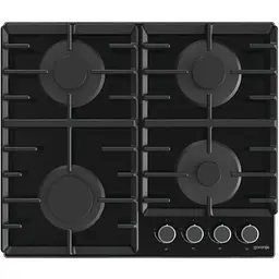 Варильна поверхня Gorenje газова на склі, 60см, чавун, чорний