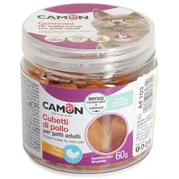 Ласощі для котів Camon, кубики курячі 1 см, 60г