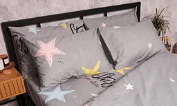 Набір наволочок Moon&Star Бязь Gold Люкс Gray Stars 40х60 см 2 шт - мініатюра 3